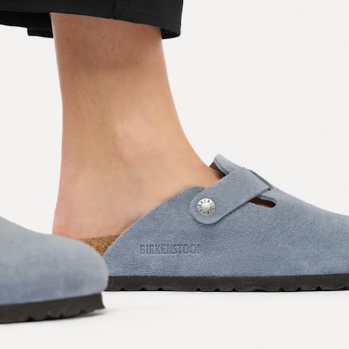 on model image of Boston Soft Footbed Clog