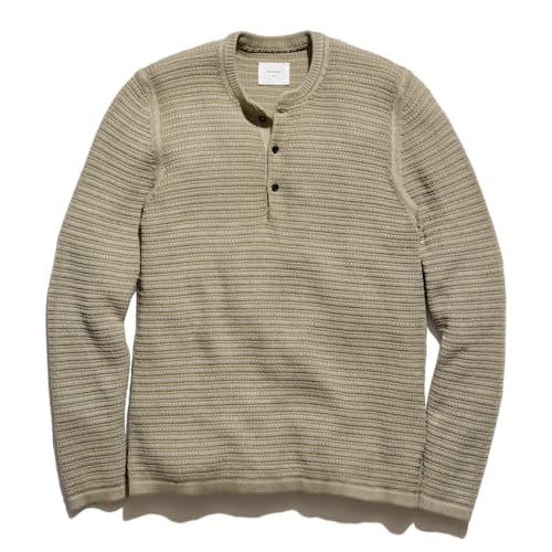 laydown image of Garment Dyed Links Henley
