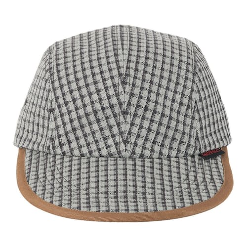 laydown image of Dobby Plaid Long Bill Cap
