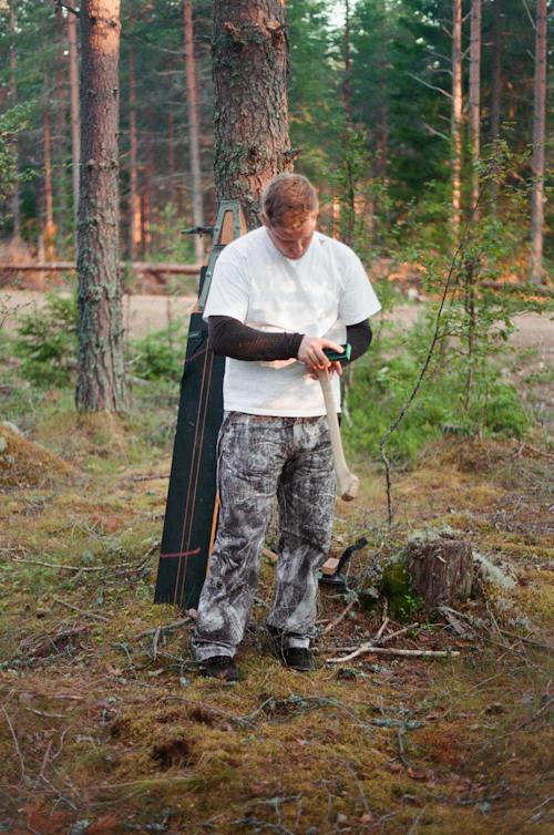 lifestyle image of ROA x Wrangler Denim Cargo Pant