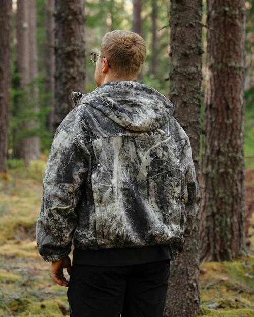 lifestyle image of ROA x Wrangler Denim Hooded Jacket