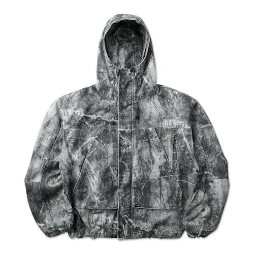 laydown image of ROA x Wrangler Denim Hooded Jacket