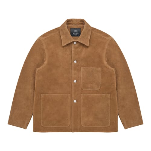 laydown image of Shag-Pile Suede Coat