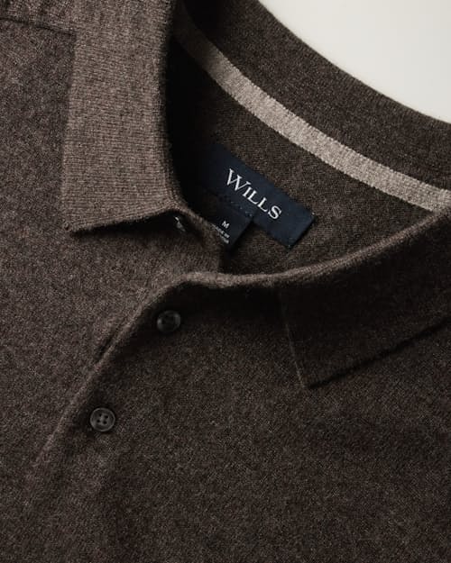 laydown detail image of Easycash Merino Long Sleeve Polo