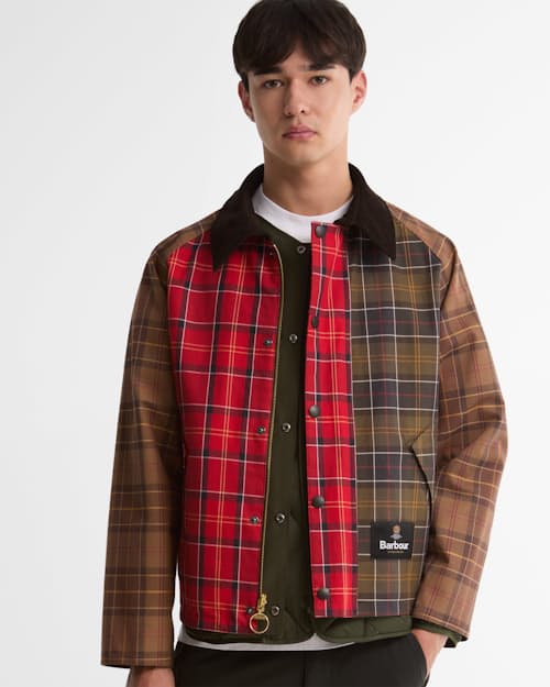 on model image of Transport Wax Jacket