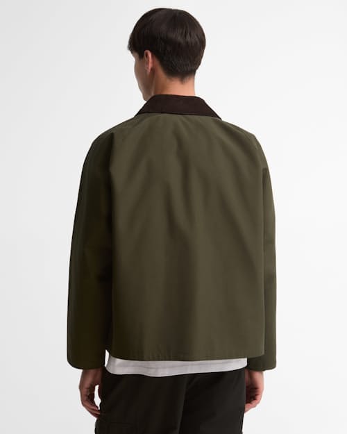 on model image of Transport Wax Jacket