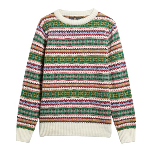 laydown image of Scottish Made Fairisle Crew