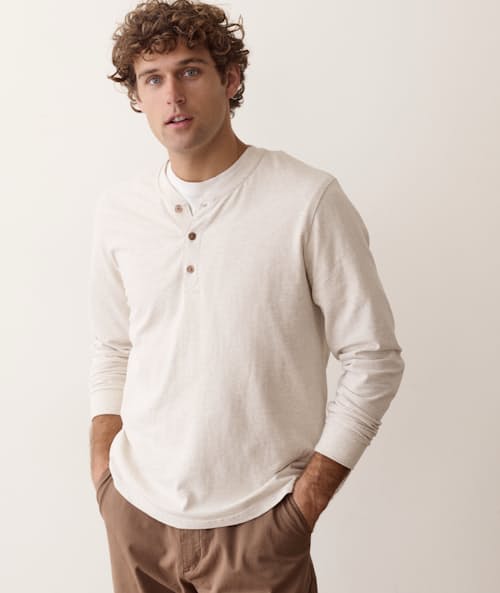 on model image of Luxe 250 Henley