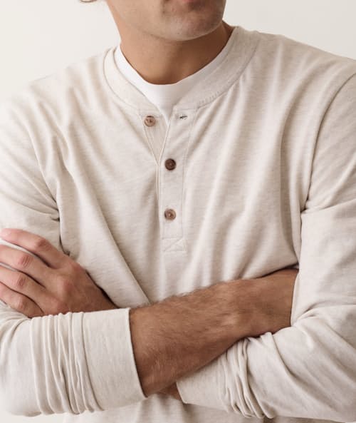 on model image of Luxe 250 Henley