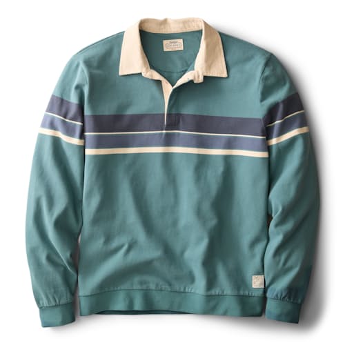 laydown image of Sueded Rugby Polo