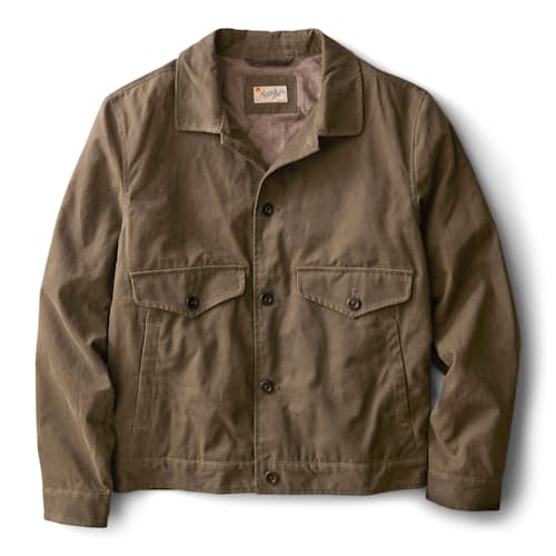 laydown image of Waxed Trucker Jacket