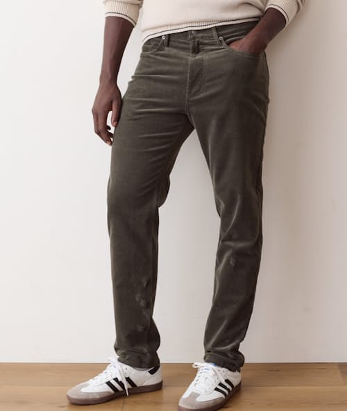 on model image of Flex Terry Slim Straight Pant