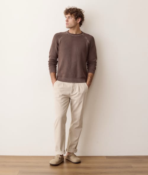 on model image of Relaxed Pleated Pant