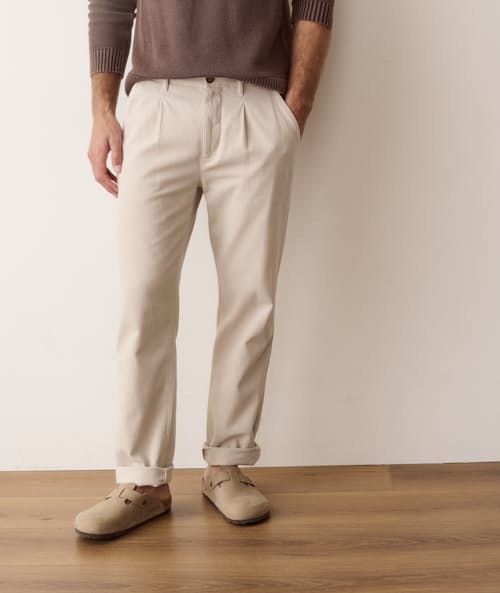 on model image of Relaxed Pleated Pant