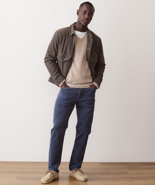 on model image of Flex Terry Slim Straight Pant