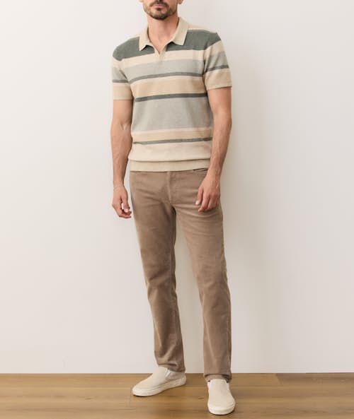 on model image of Flex Terry Slim Straight Pant