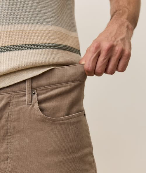 on model image of Flex Terry Slim Straight Pant