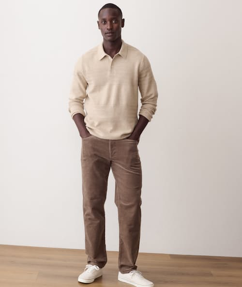 on model image of Rugby Sweater Polo