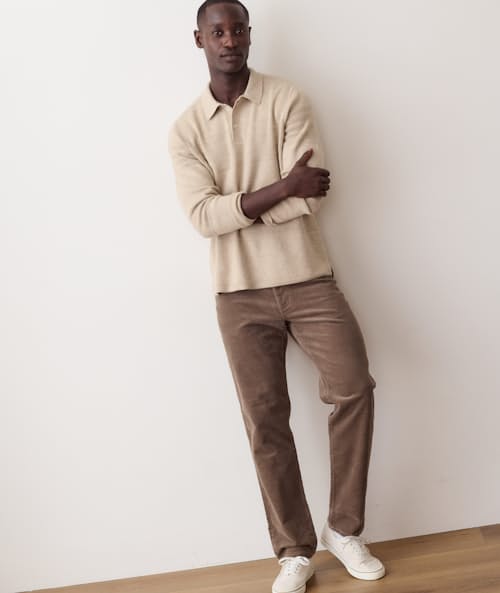 on model image of Rugby Sweater Polo