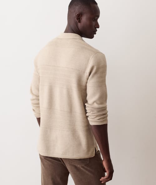 on model image of Rugby Sweater Polo