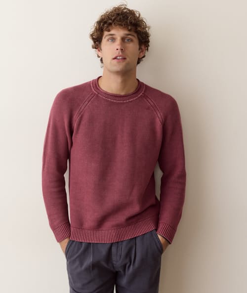 on model image of Garment Dye Rollneck Sweater
