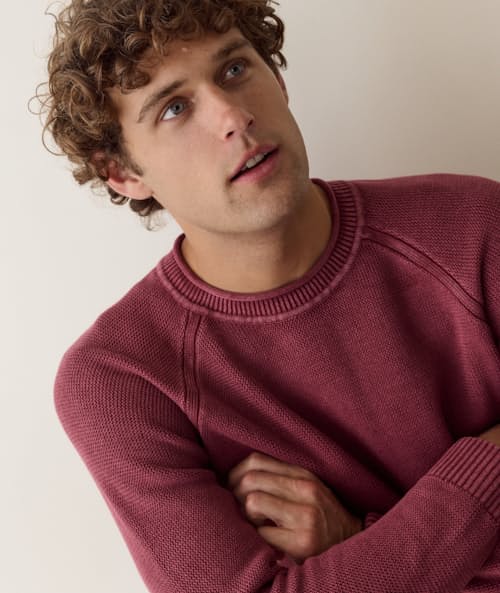 on model image of Garment Dye Rollneck Sweater