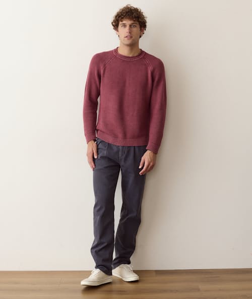 on model image of Garment Dye Rollneck Sweater