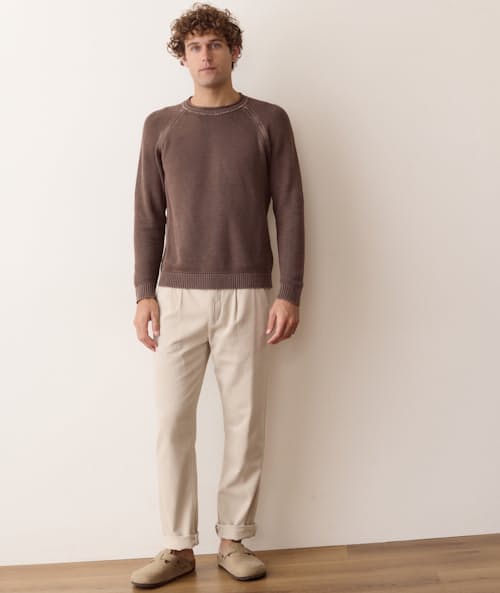 on model image of Garment Dye Rollneck Sweater