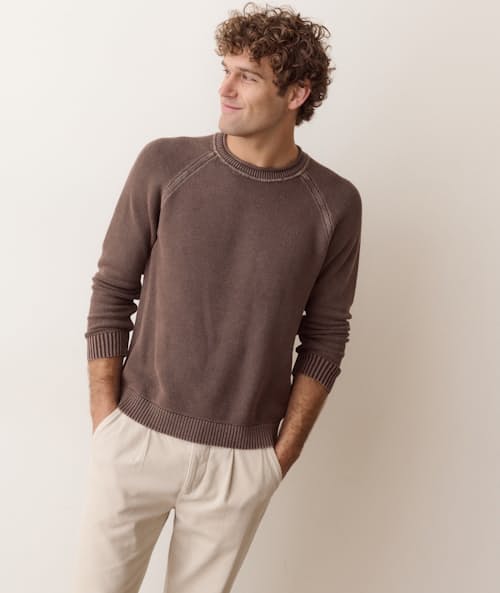 on model image of Garment Dye Rollneck Sweater