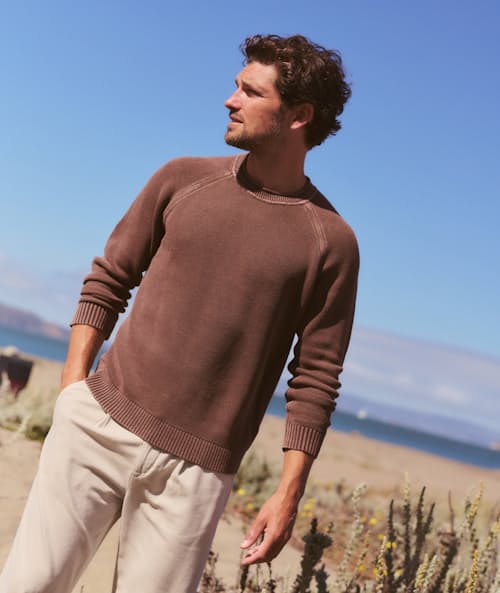 lifestyle image of Garment Dye Rollneck Sweater