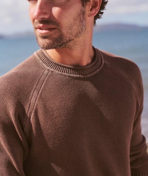 lifestyle image of Garment Dye Rollneck Sweater