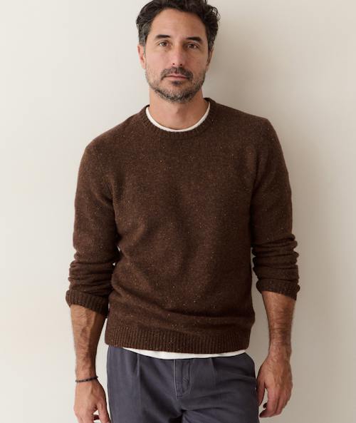 on model image of Donegal Crew Sweater
