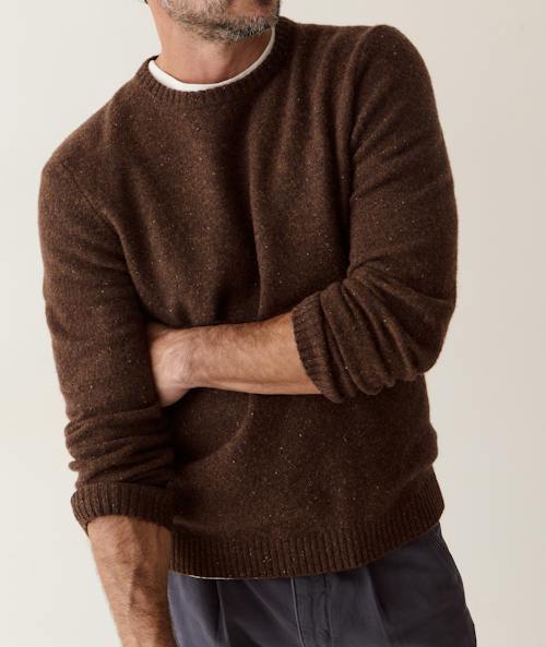 on model image of Donegal Crew Sweater