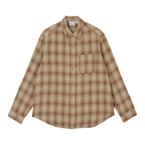 laydown image of Piled Flannel Shirt