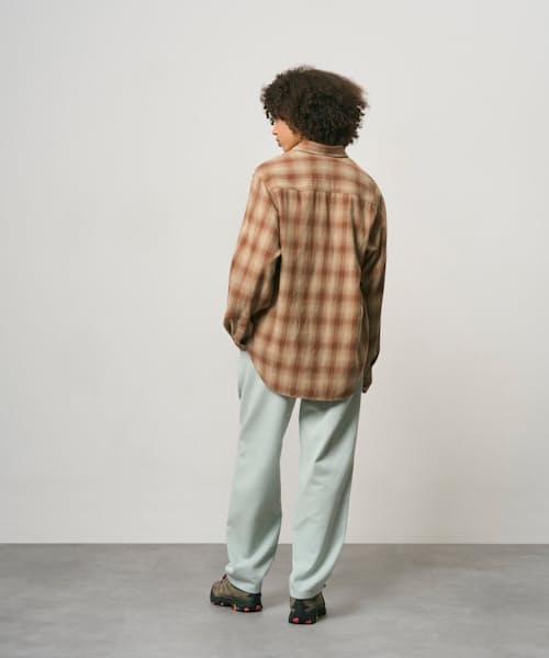 on model image of Piled Flannel Shirt