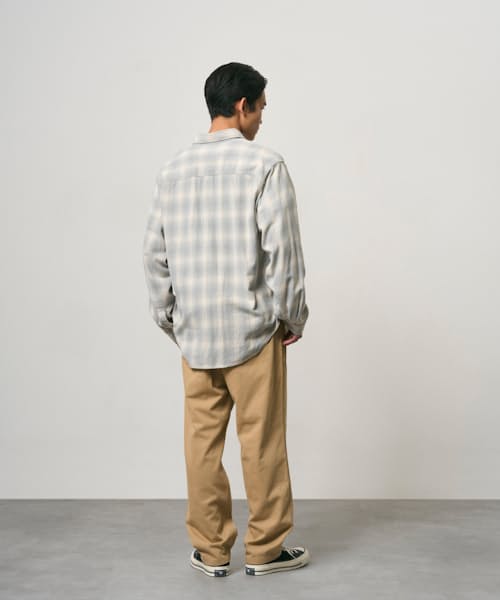 on model image of Piled Flannel Shirt