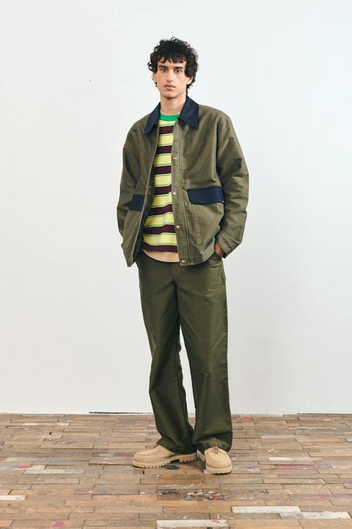 on model image of Vicolas Fancy Work Jacket