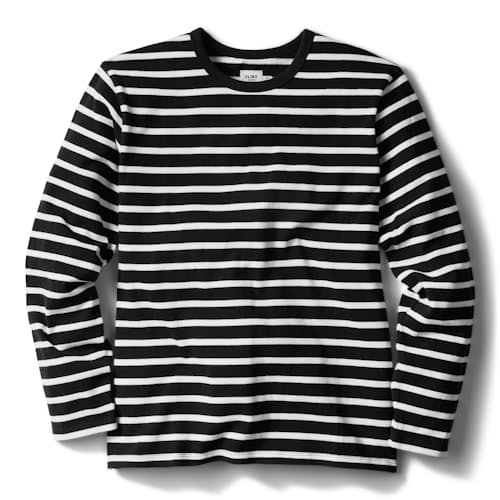 laydown image of Striped Yarn Dyed Longsleeve T-Shirt