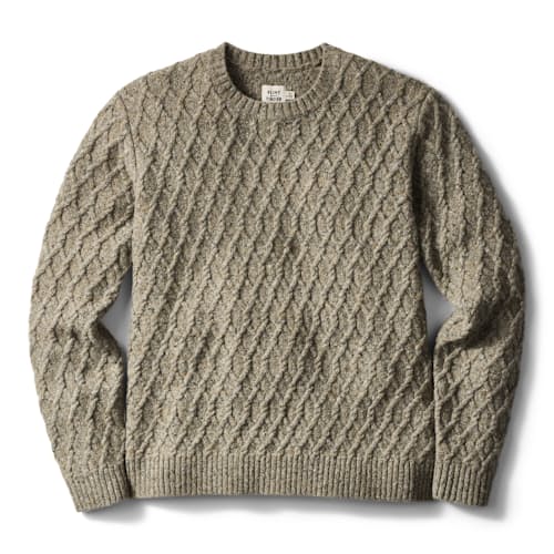 laydown image of Wool Fisherman Sweater