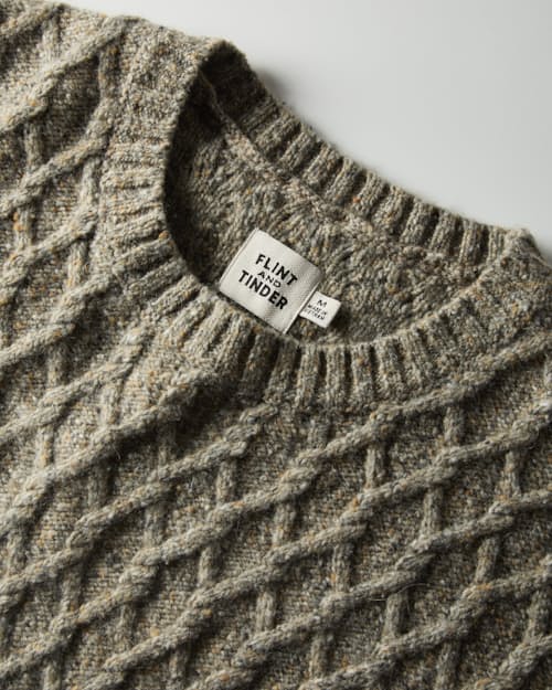 laydown detail image of Wool Fisherman Sweater