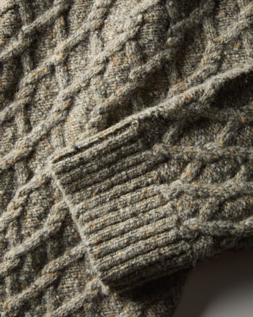 laydown detail image of Wool Fisherman Sweater
