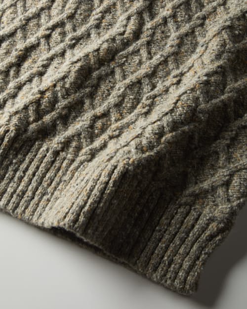 laydown detail image of Wool Fisherman Sweater