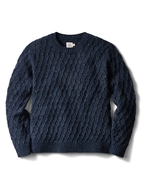 laydown image of Wool Fisherman Sweater