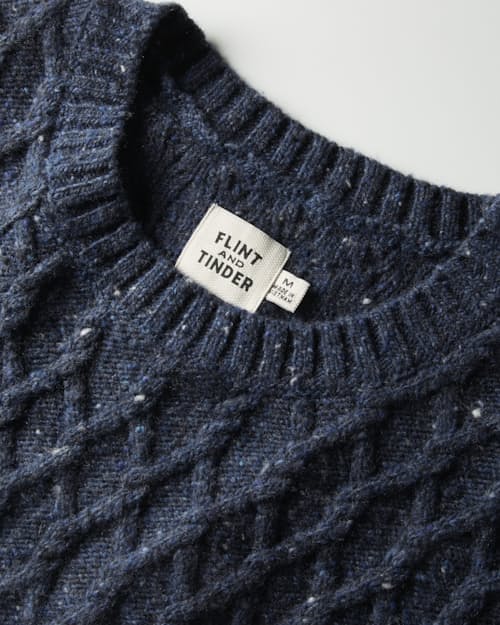 laydown detail image of Wool Fisherman Sweater
