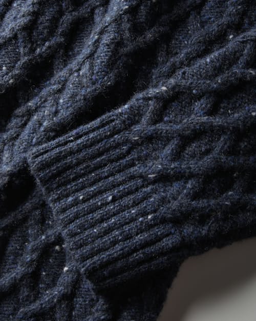 laydown detail image of Wool Fisherman Sweater