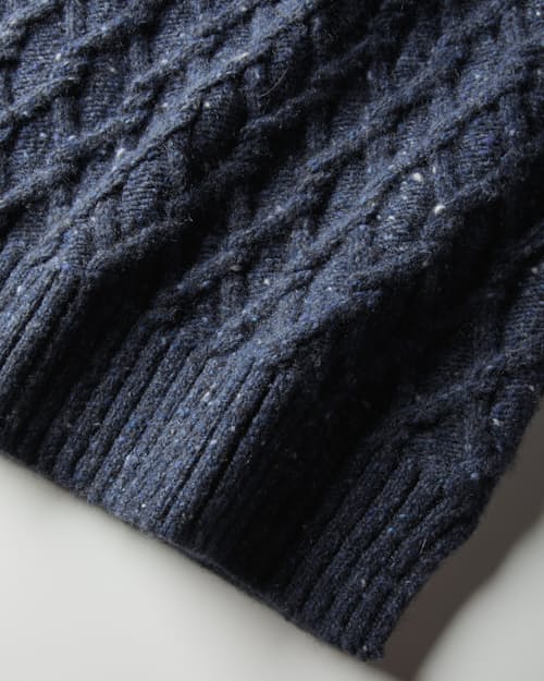 laydown detail image of Wool Fisherman Sweater