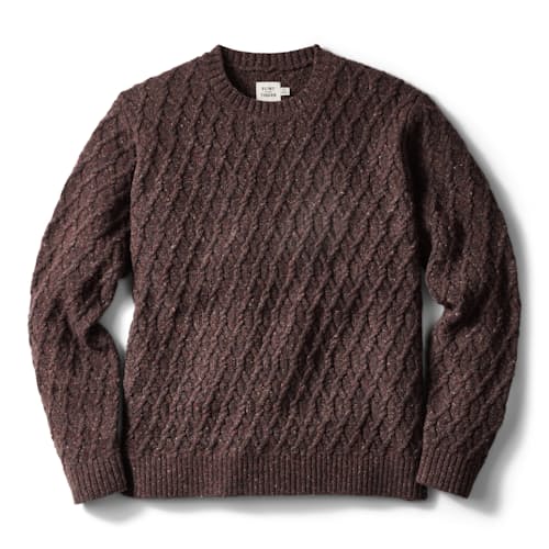 laydown image of Wool Fisherman Sweater