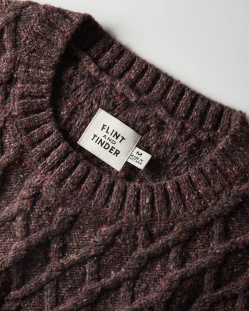 laydown detail image of Wool Fisherman Sweater