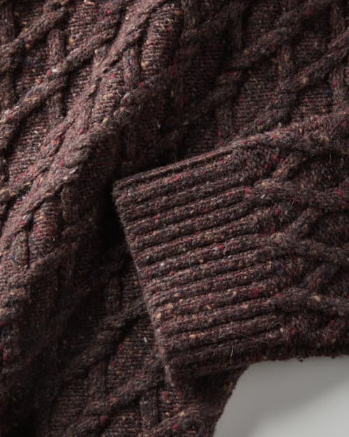laydown detail image of Wool Fisherman Sweater