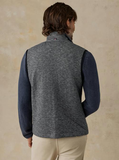 on model image of Epic Quilted Fleece Vest